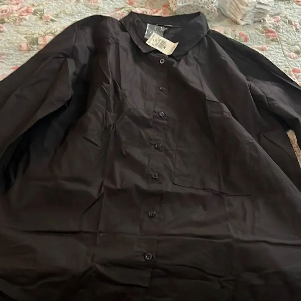 Ashley Stewart black blouse